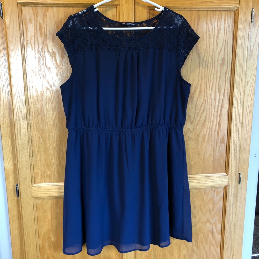 New 1X blue dress
